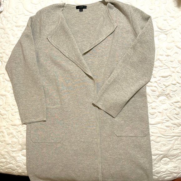 Beautiful like new light gray sweater jacket. - Picture 1 of 4